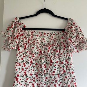 NWT Floral milkmaid dress